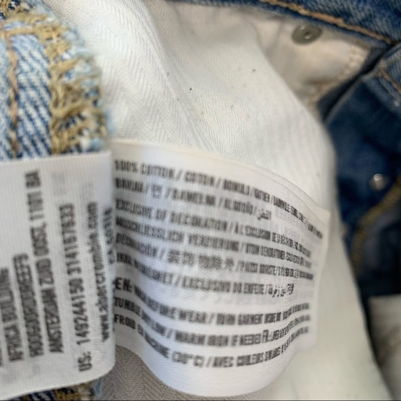 Abercrombie & Fitch Festival Short High Rise 2/26 Crochet Distress Button Fly - Picture 7 of 9